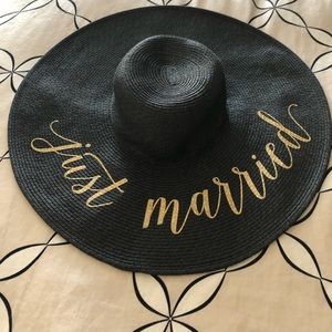Just Married Floppy Hat